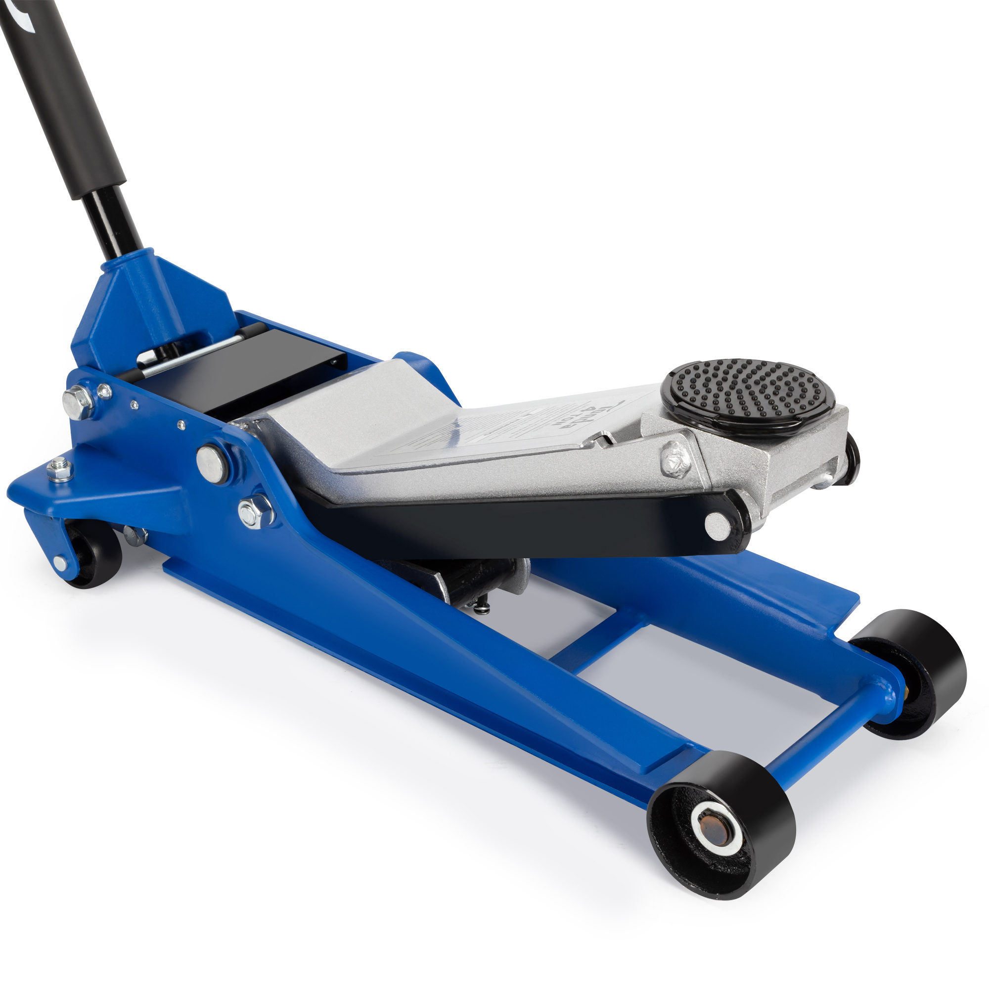 EISEN Low Profile Hydraulic Floor Jack, 4 Ton Capacity, Dual Piston Quick Lift Pump, Blue, Model DT001